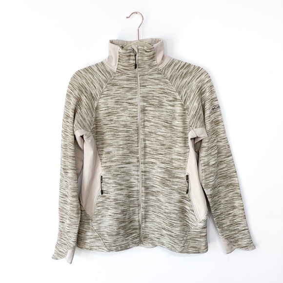 Columbia Jackets & Blazers - Columbia Heathered Cream Full Zip Jacket